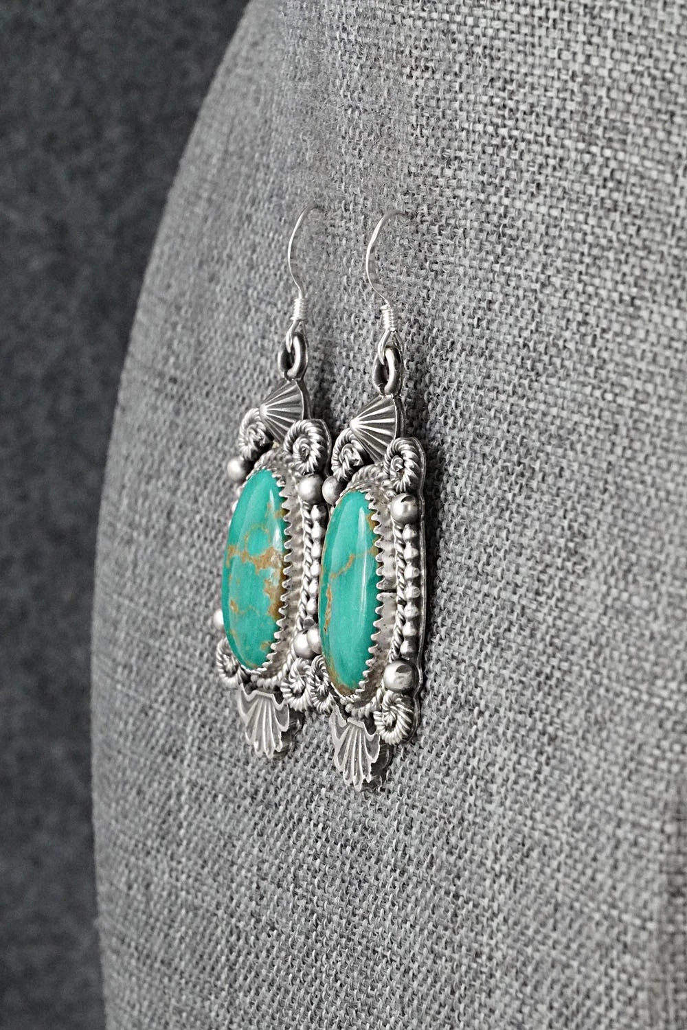 Turquoise & Sterling Silver Earrings - Michael Calladitto