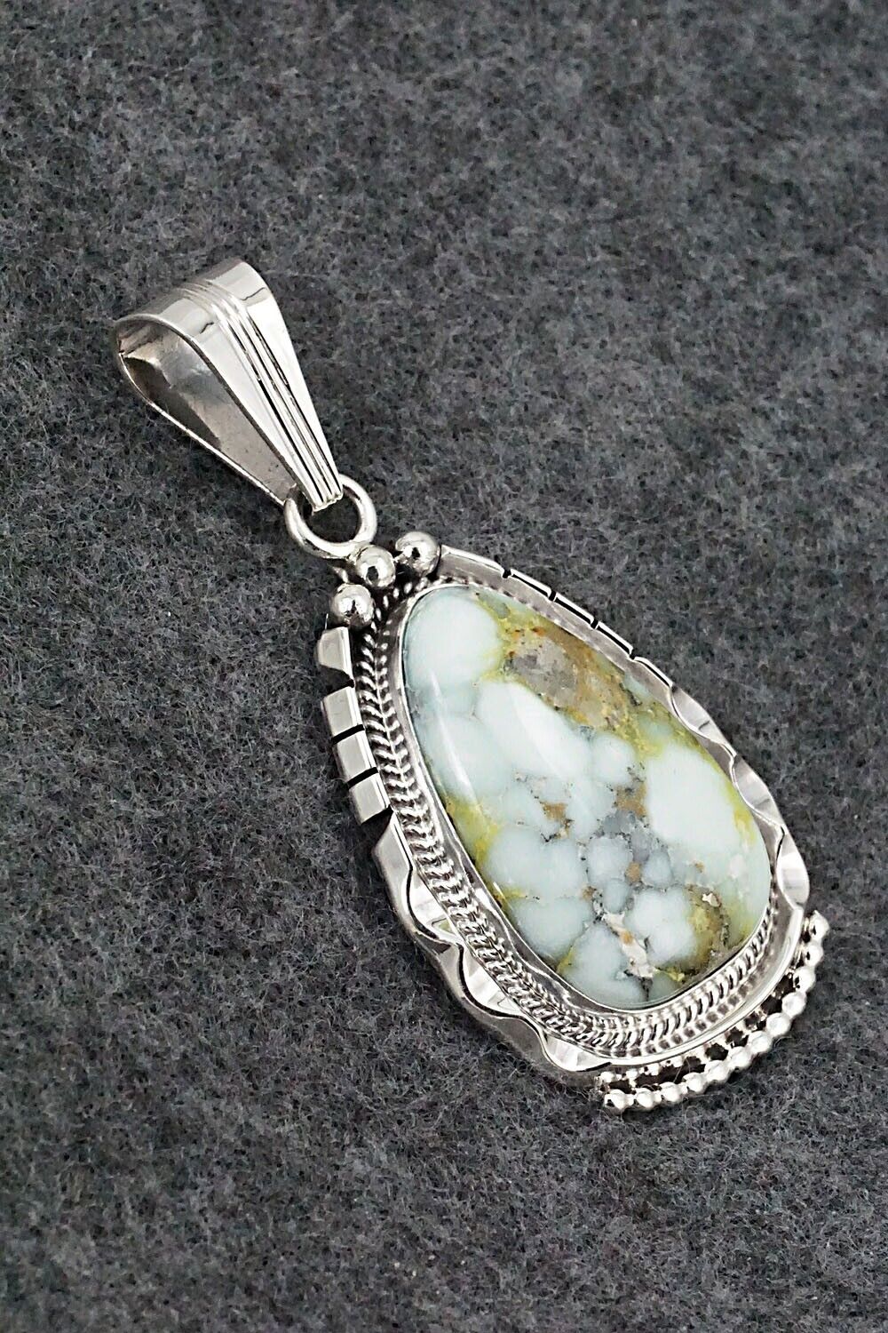 Variscite & Sterling Silver Pendant - Samuel Yellowhair