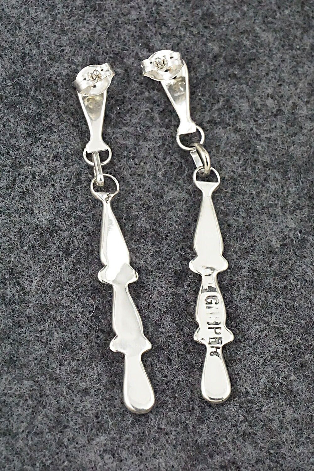 Spiny Oyster & Sterling Silver Earrings - Angela Gasper