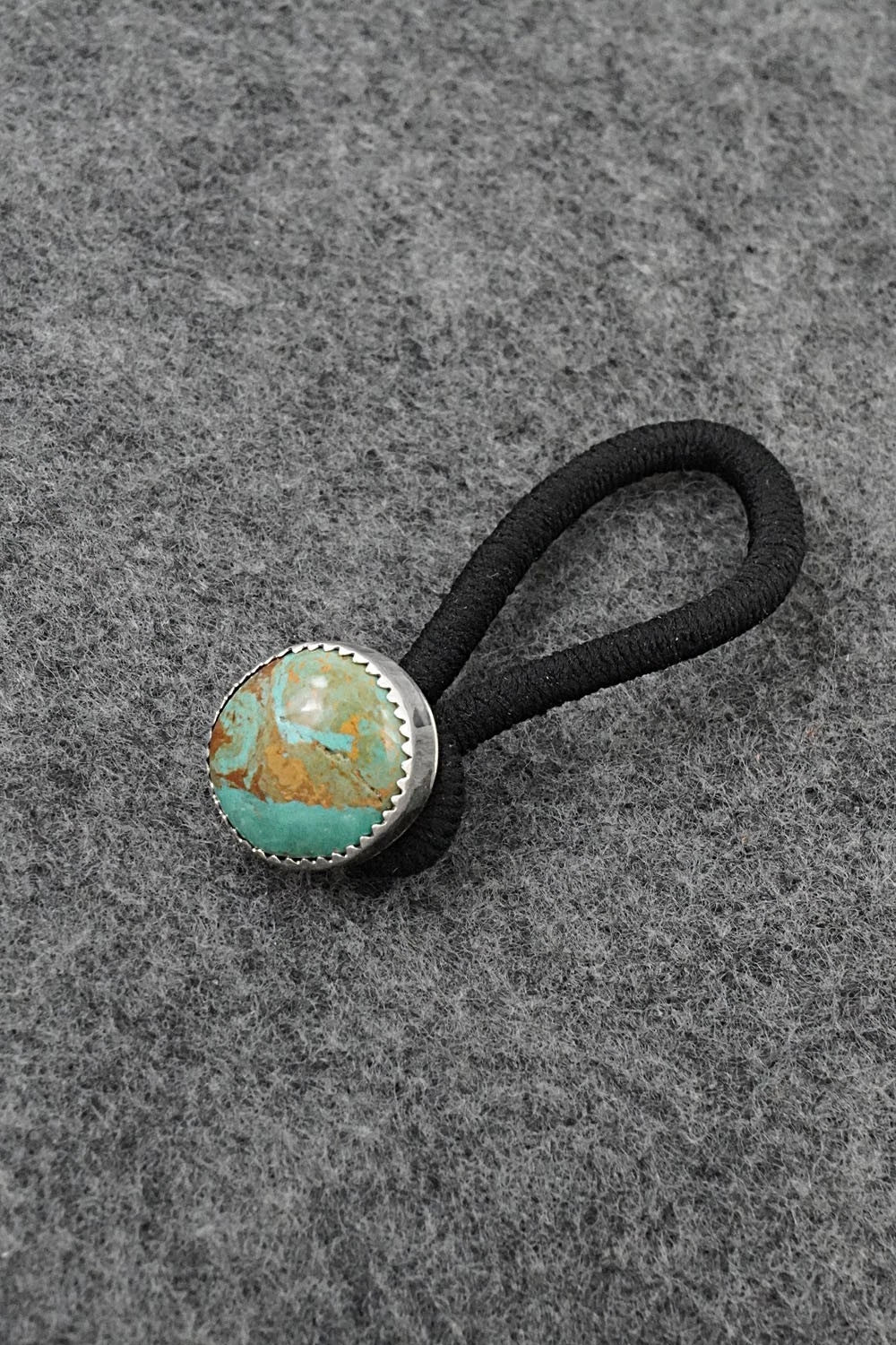 Turquoise & Sterling Silver Hair Tie - Jolene Begay