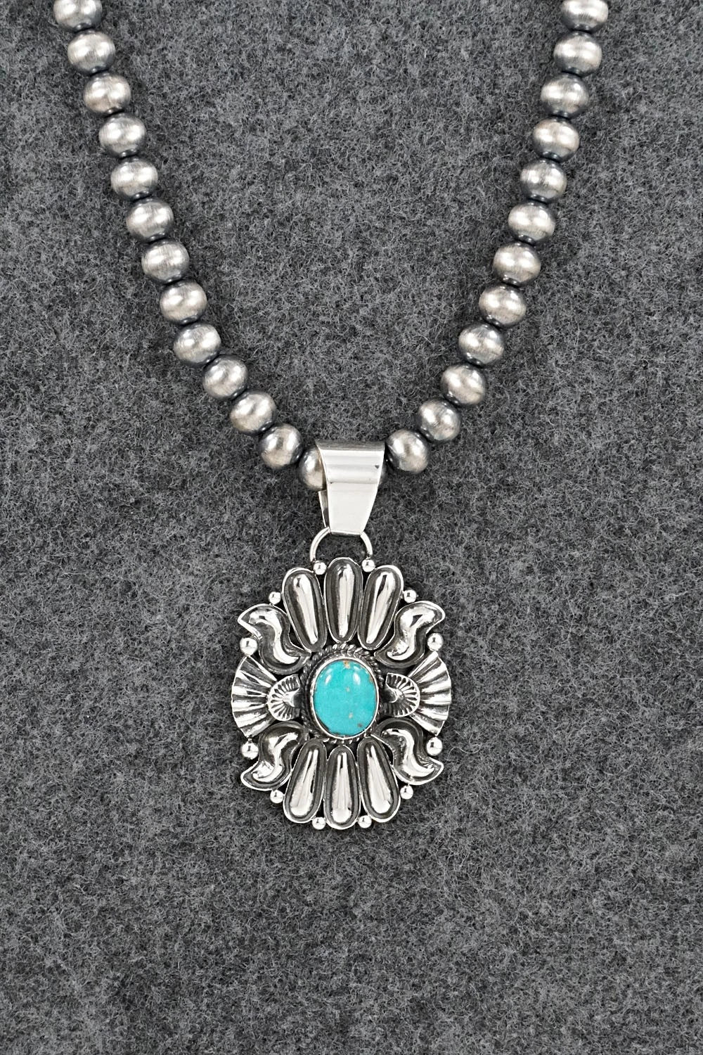 Turquoise & Sterling Silver Necklace - Derrick Gordon