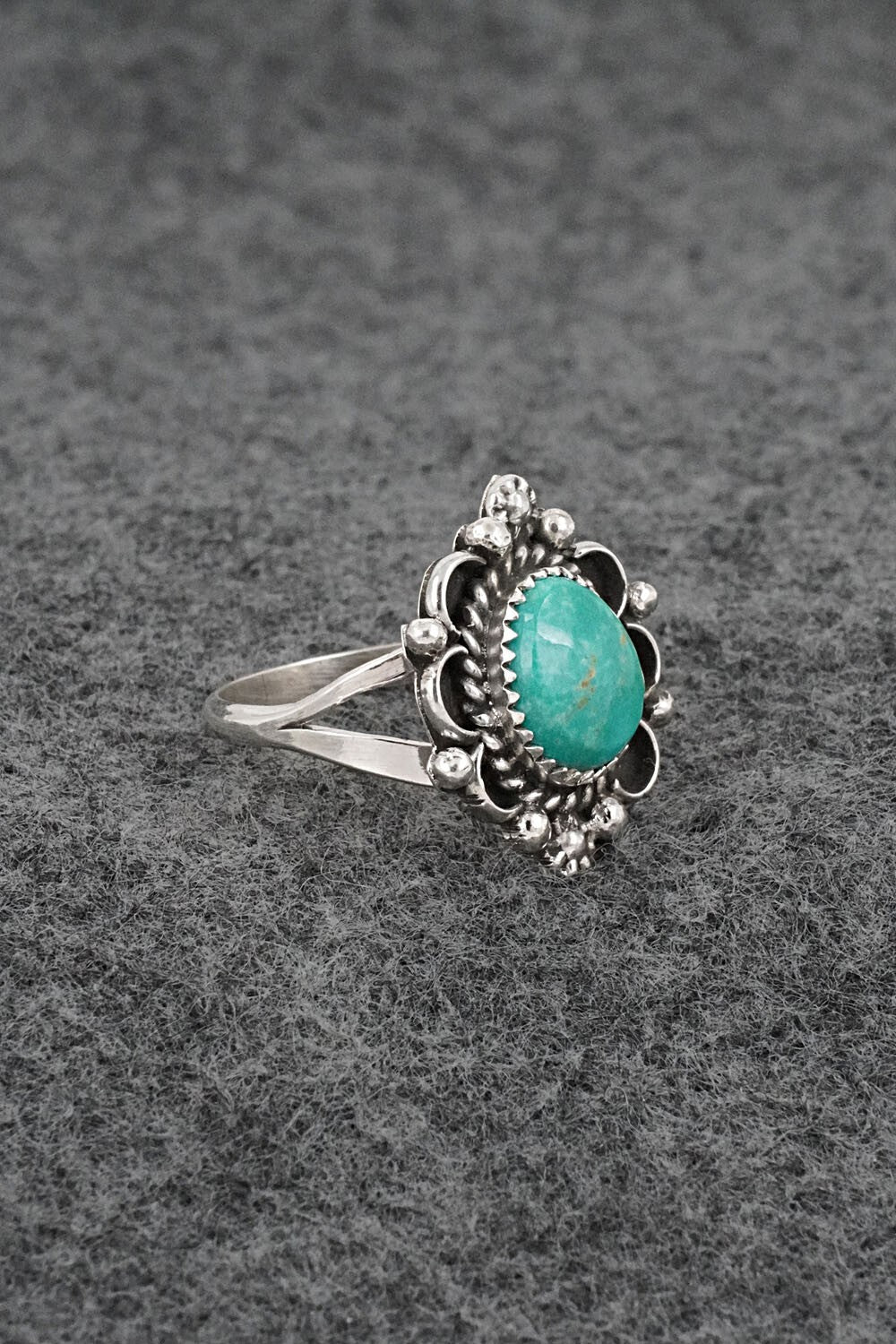 Turquoise & Sterling Silver Ring - Frieda Martinez - Size 7.25