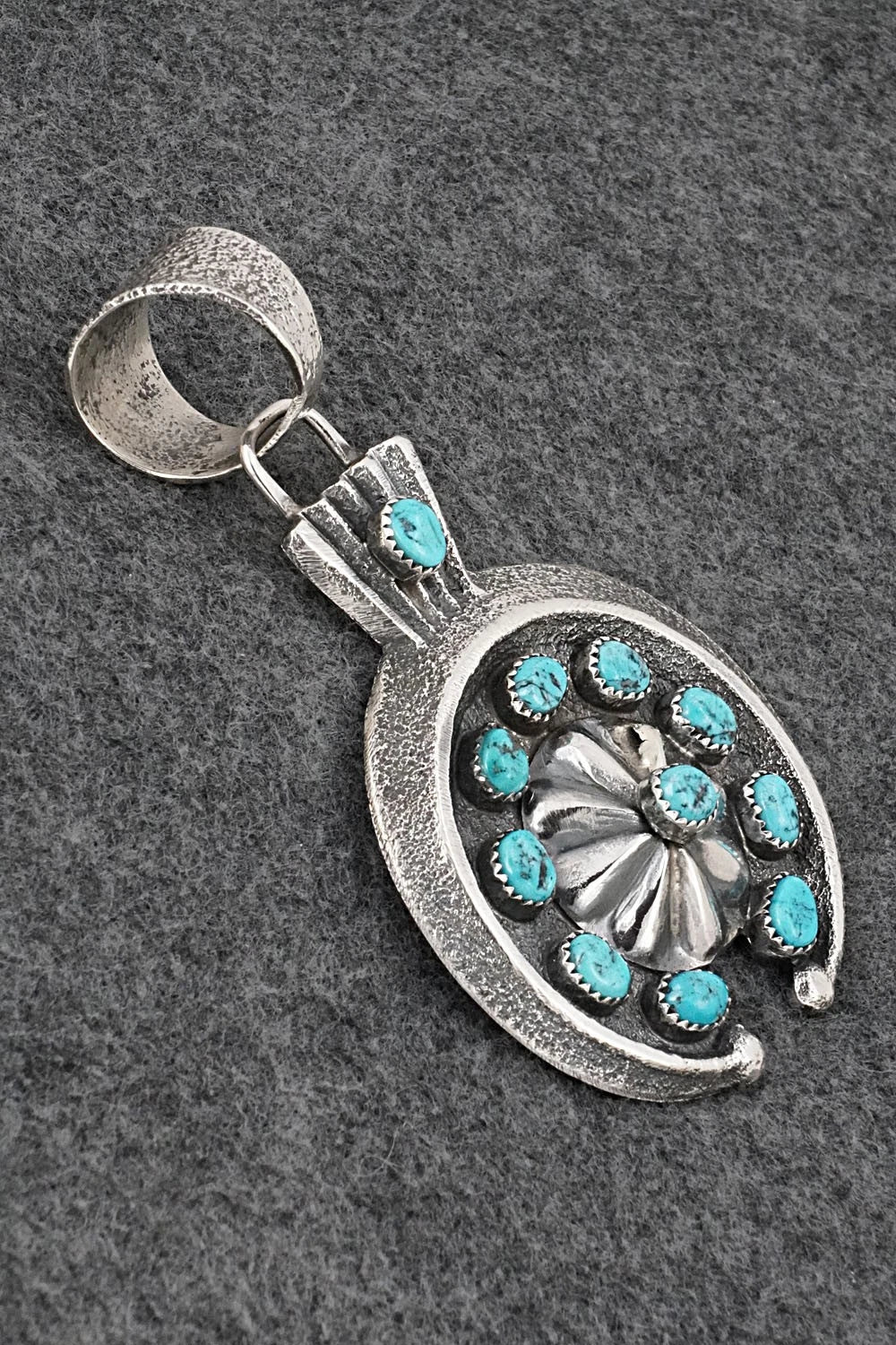 Turquoise & Sterling Silver Pendant - Delbert Arviso