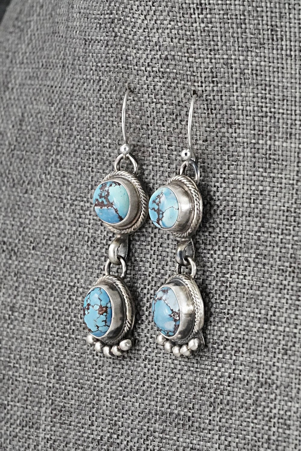 Turquoise & Sterling Silver Necklace and Earrings Set - Kathleen Livingston