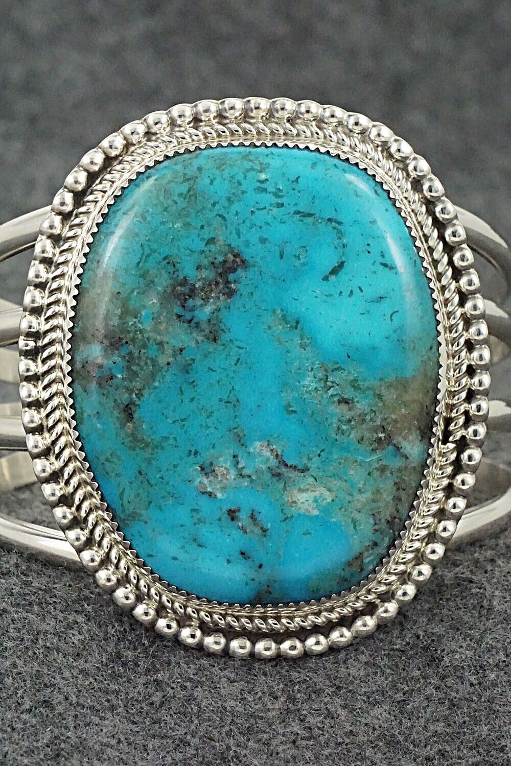 Turquoise & Sterling Silver Bracelet - Leslie Nez
