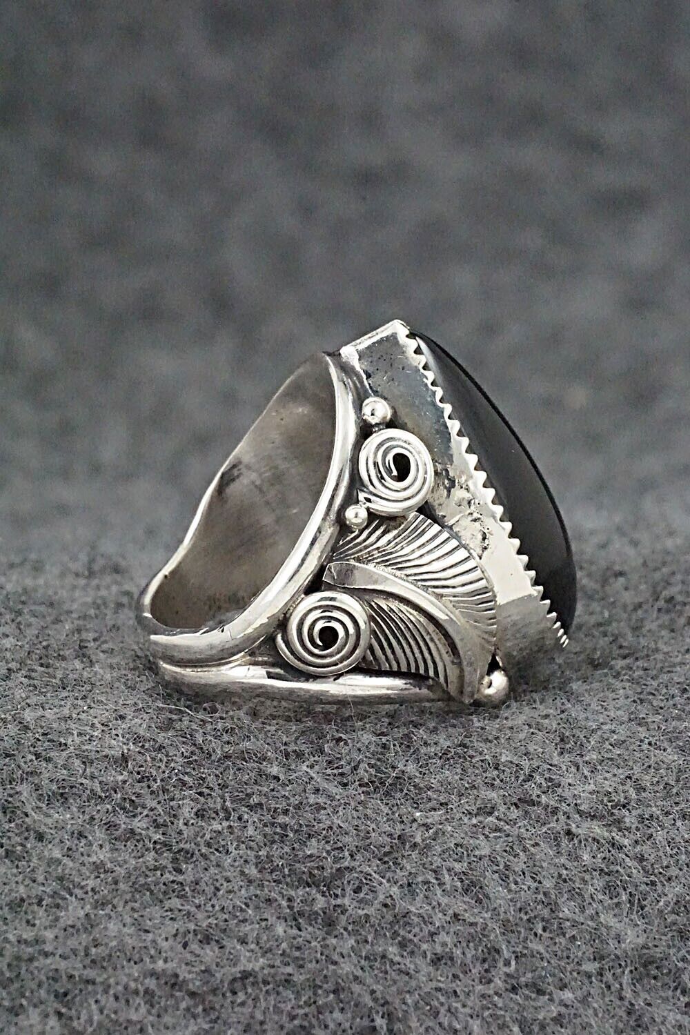 Onyx & Sterling Silver Ring - Darrell Morgan - Size 7