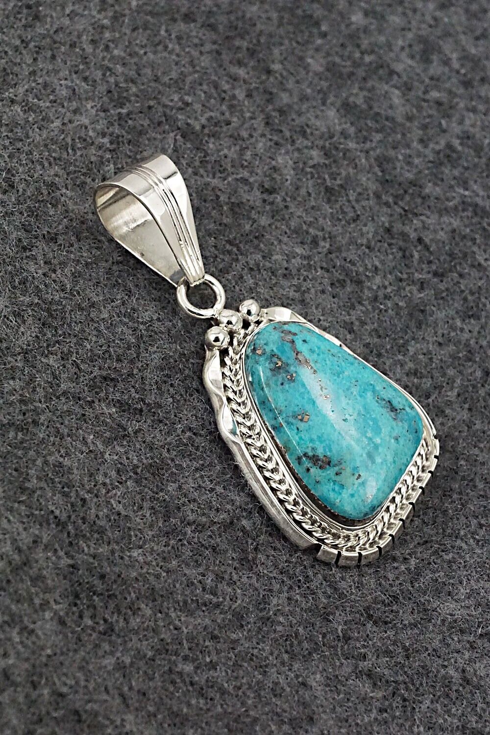 Turquoise & Sterling Silver Pendant - Samuel Yellowhair
