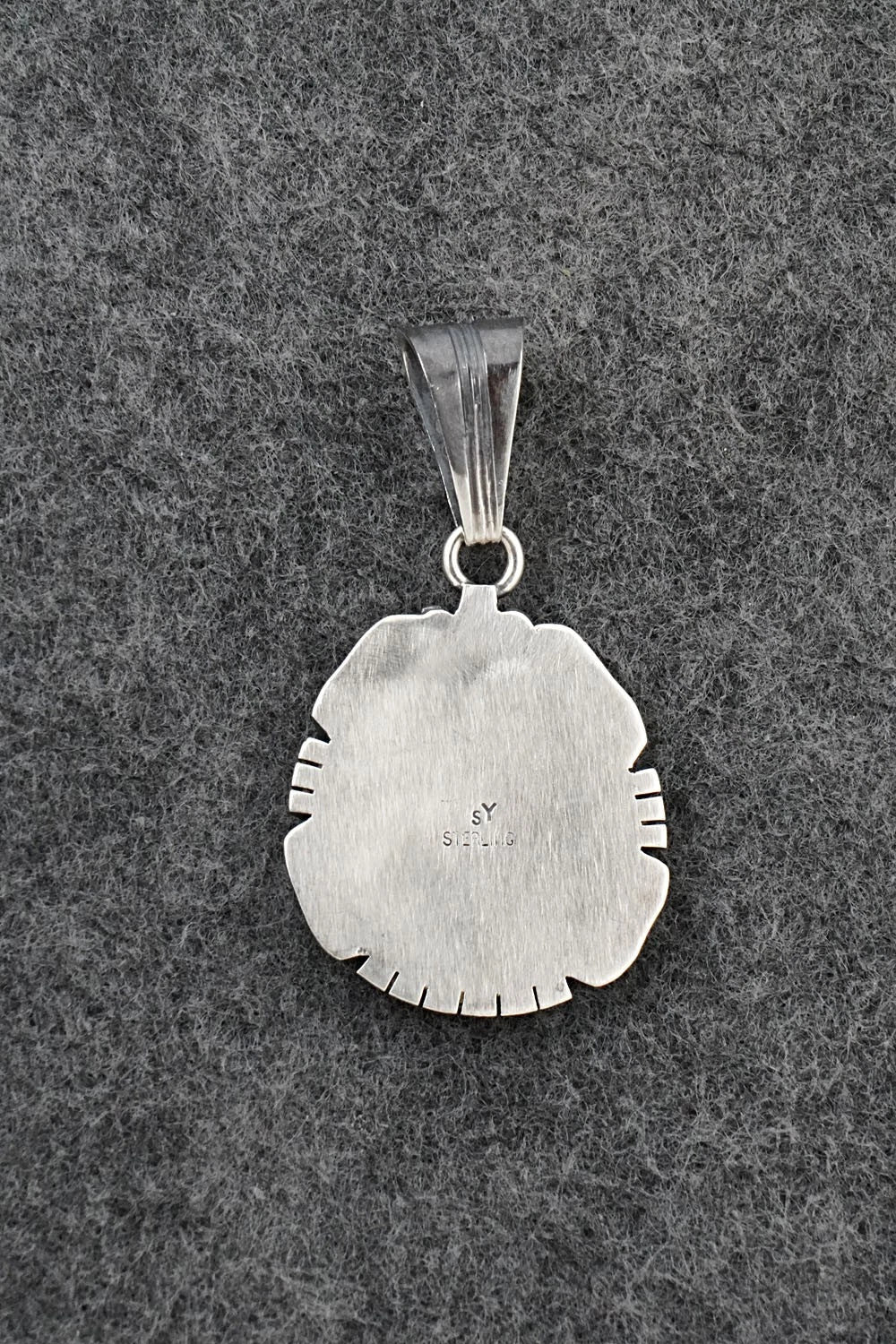 White Buffalo & Sterling Silver Pendant - Samuel Yellowhair