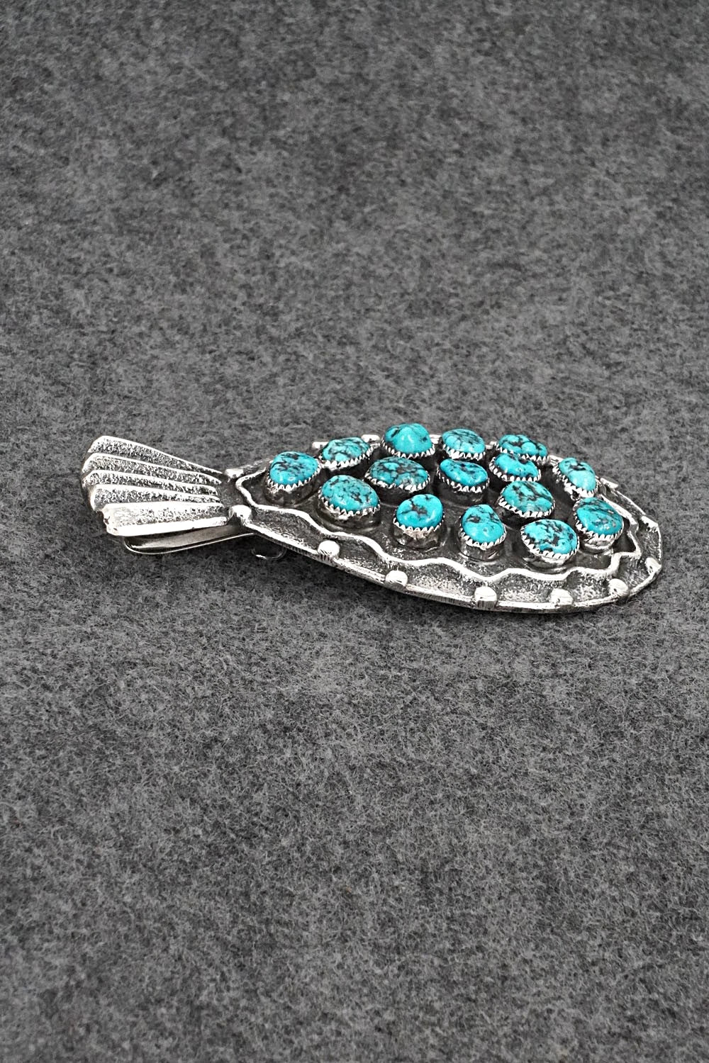 Turquoise & Sterling Silver Pendant - Delbert Arviso