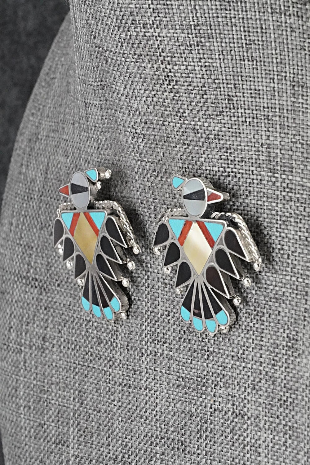 Multi-Stone & Sterling Silver Inlay Necklace Set - Adrian Wallace