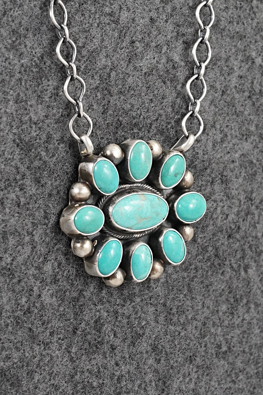 Turquoise & Sterling Silver Necklace - Kathleen Livingston