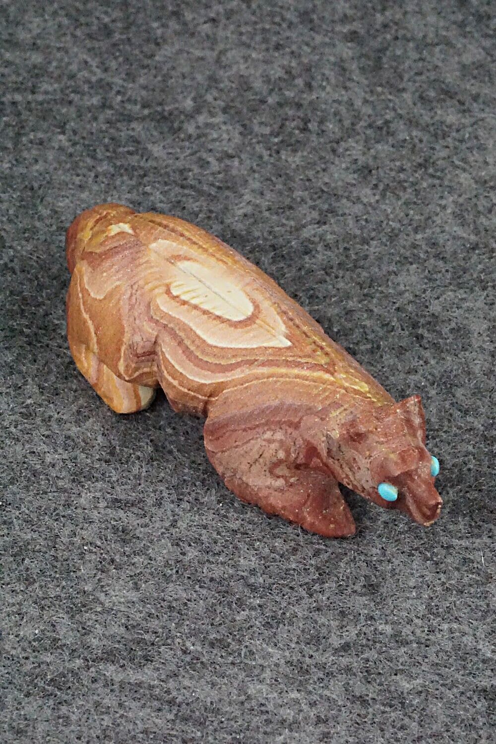 Badger Zuni Fetish Carving - Ronnie Lunasee