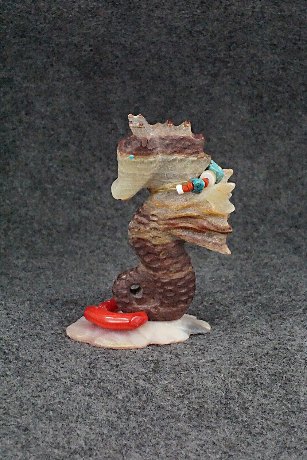 Seahorse Zuni Fetish Carving - Douglas Martza