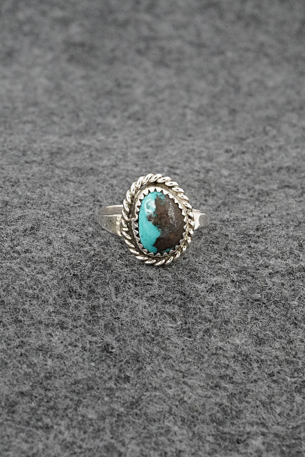 Turquoise & Sterling Silver Ring - Darius Arviso - Size 7.5