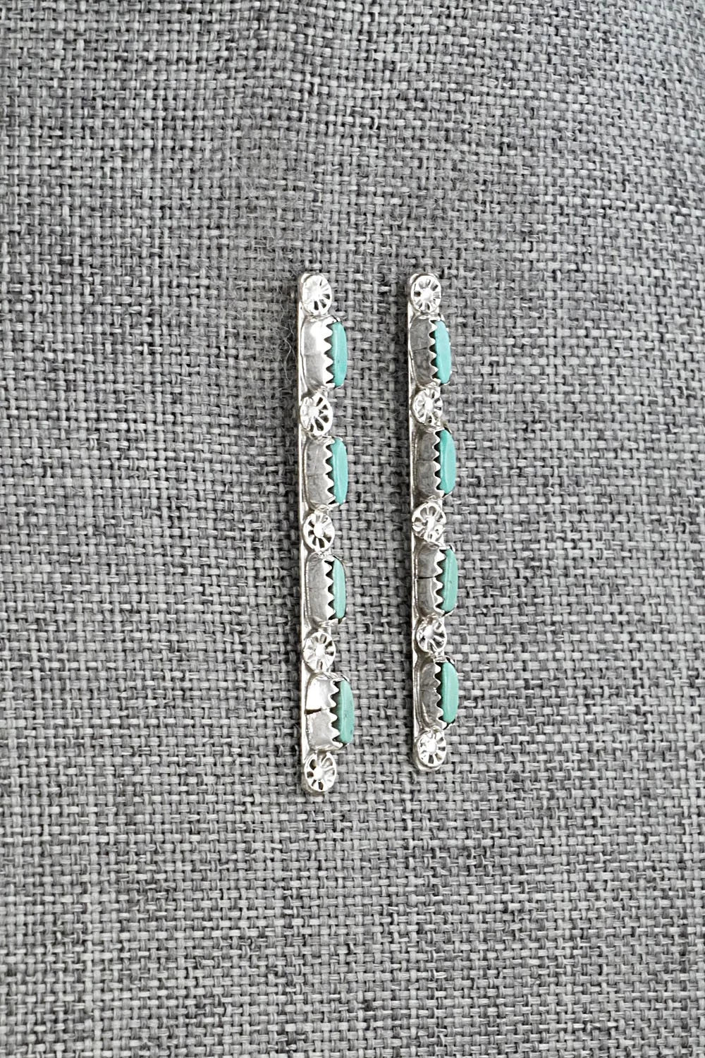 Turquoise & Sterling Silver Earrings - Murray Hannaweeka