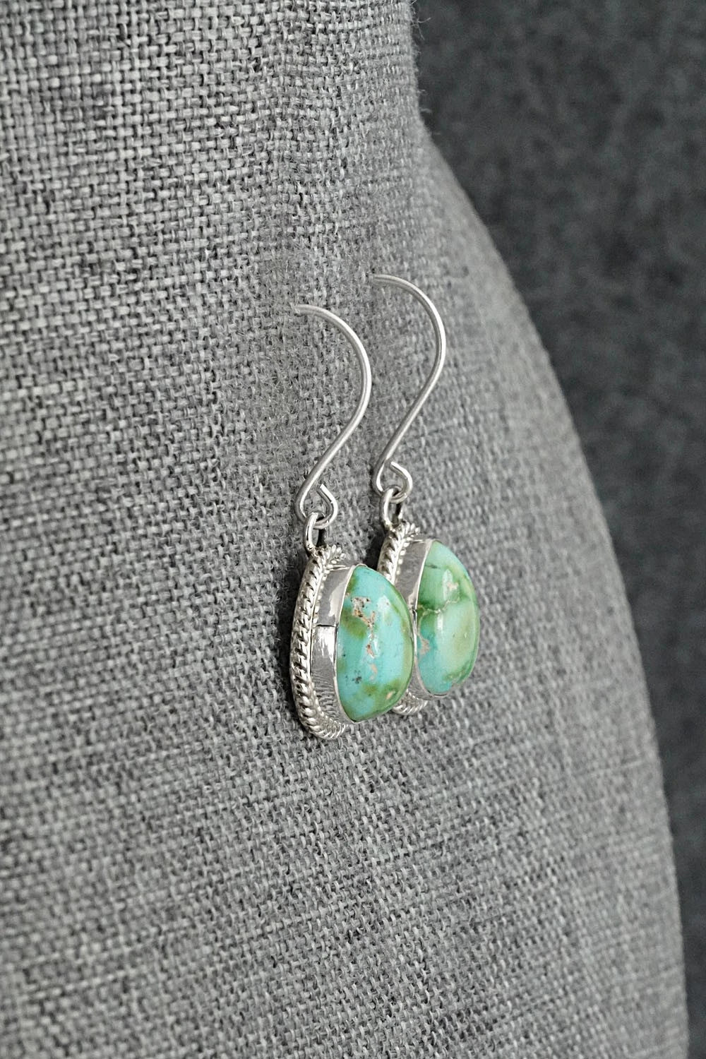 Turquoise & Sterling Silver Earrings - Eugene Gruber