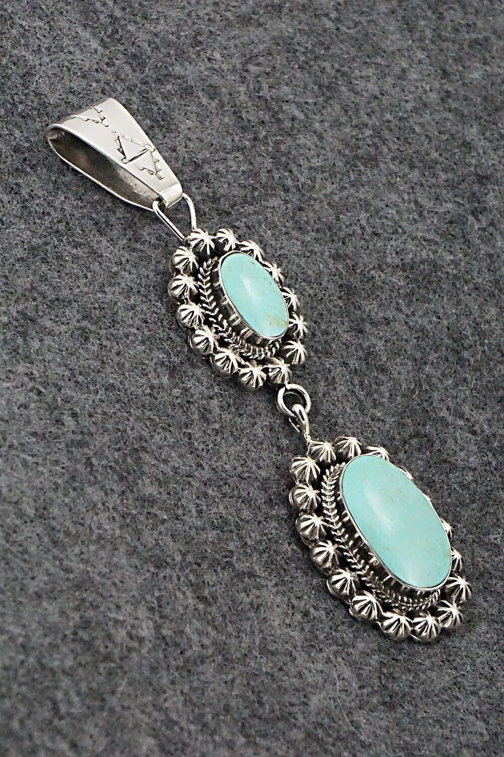 Turquoise & Sterling Silver Pendant - Sheena Jack