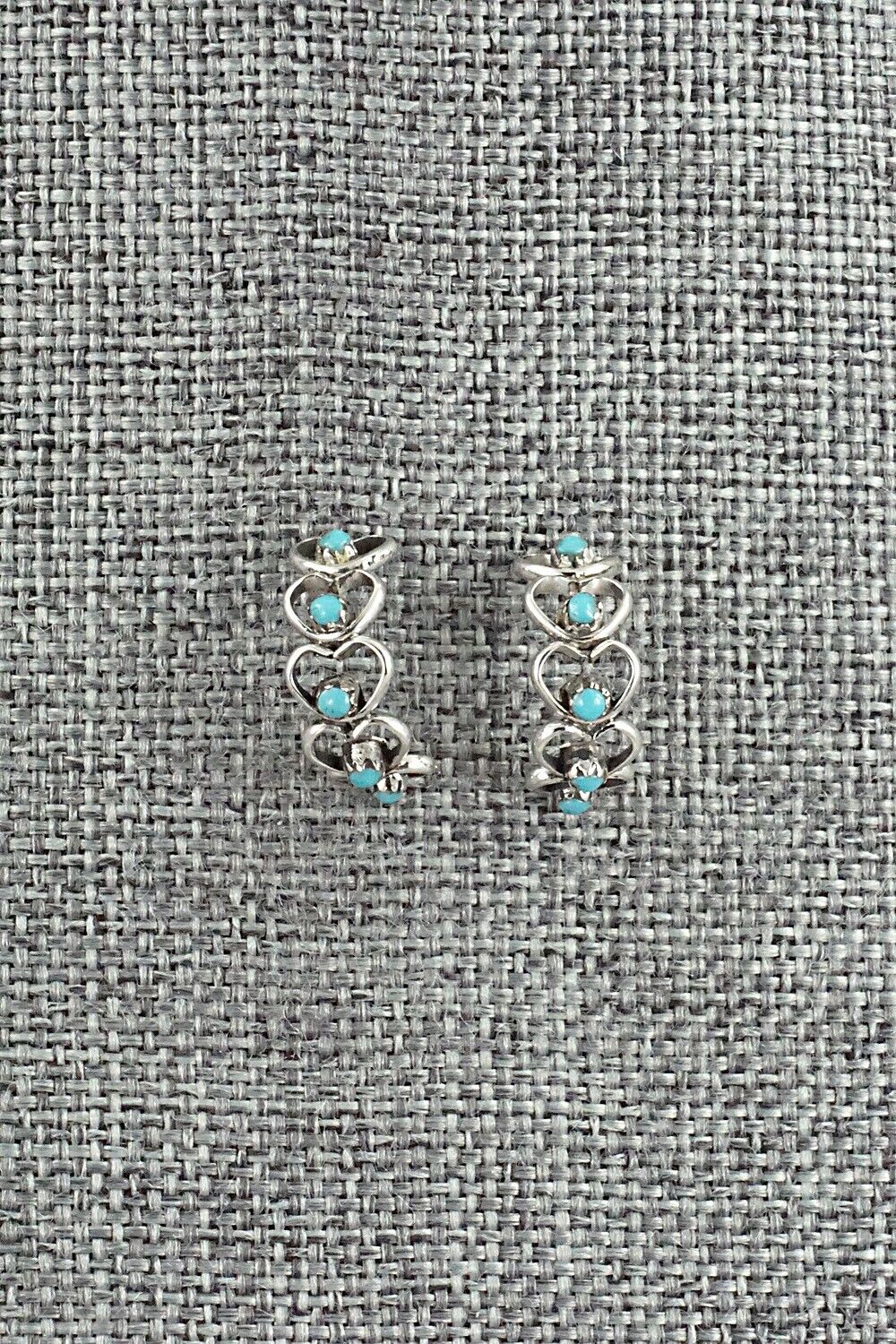 Turquoise & Sterling Silver Earrings - Dorothy Natachu