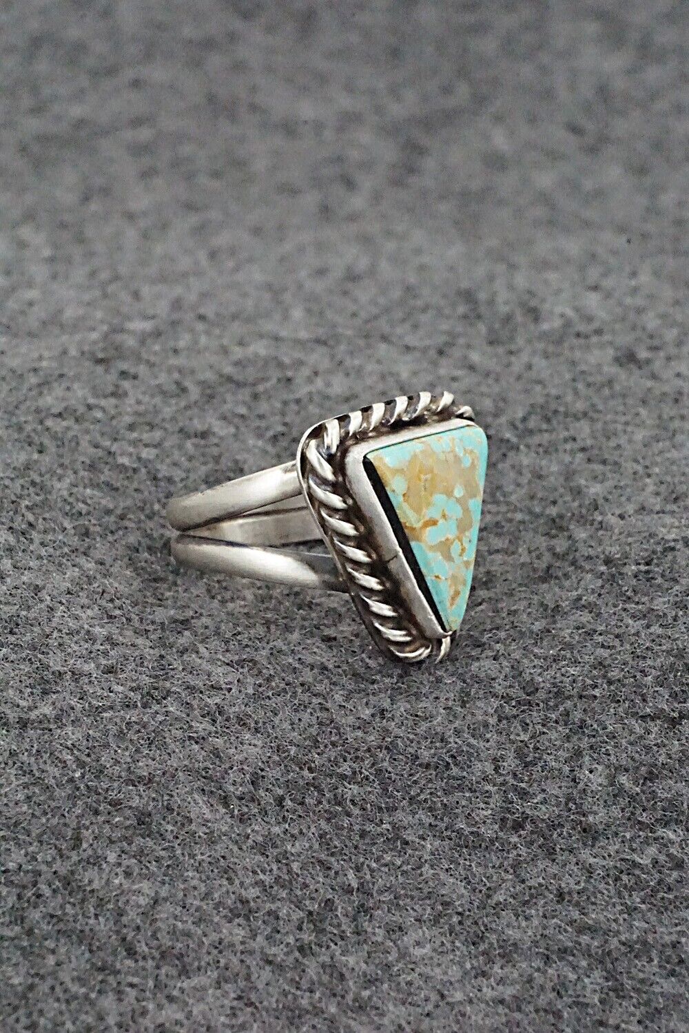 Turquoise & Sterling Silver Ring - Kathleen Livingston - Size 7.75