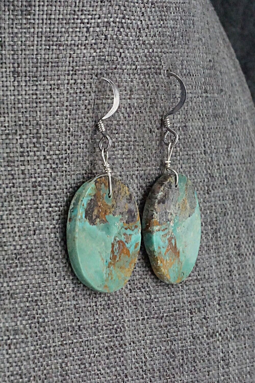 Turquoise & Sterling Silver Earrings - Joe Garcia
