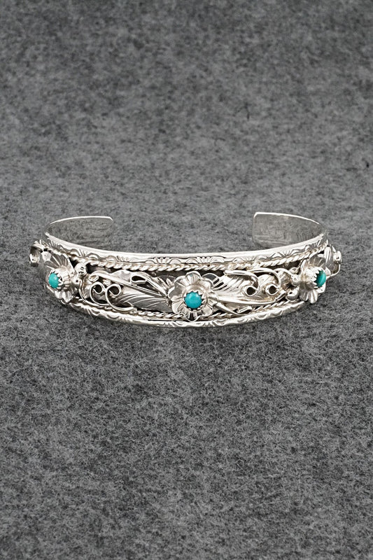 Turquoise & Sterling Silver Bracelet - Bessie Joe