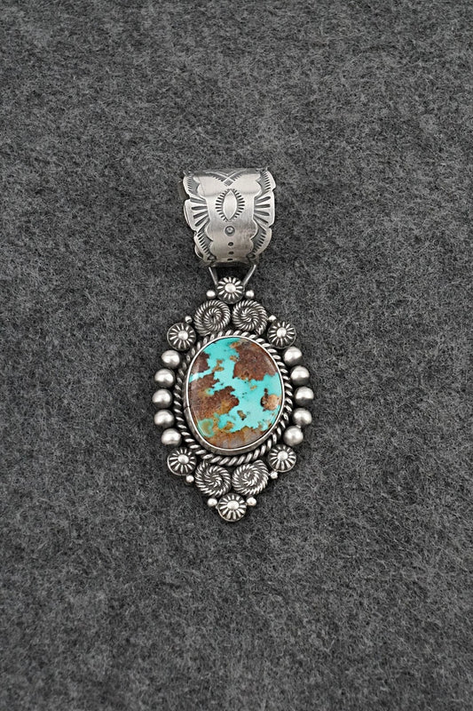 Turquoise & Sterling Silver Pendant - Rosita Calladitto