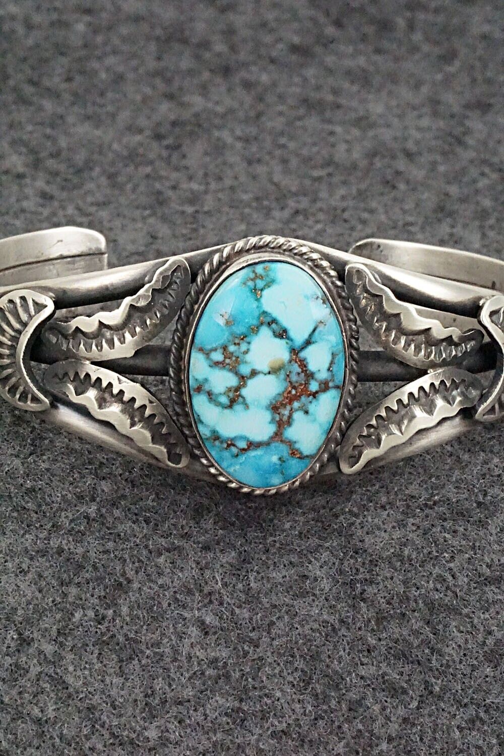 Turquoise & Sterling Silver Bracelet - Gilbert Tom