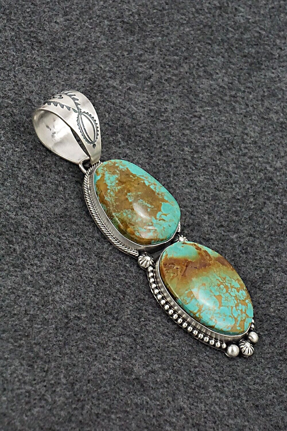 Turquoise & Sterling Silver Pendant - Darrin Livingston