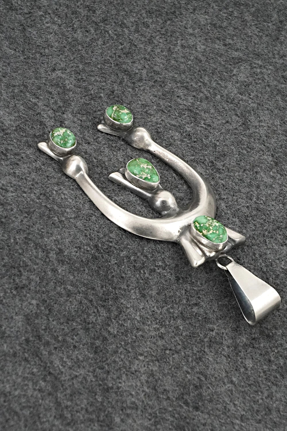 Turquoise & Sterling Silver Pendant - Eugene Gruber