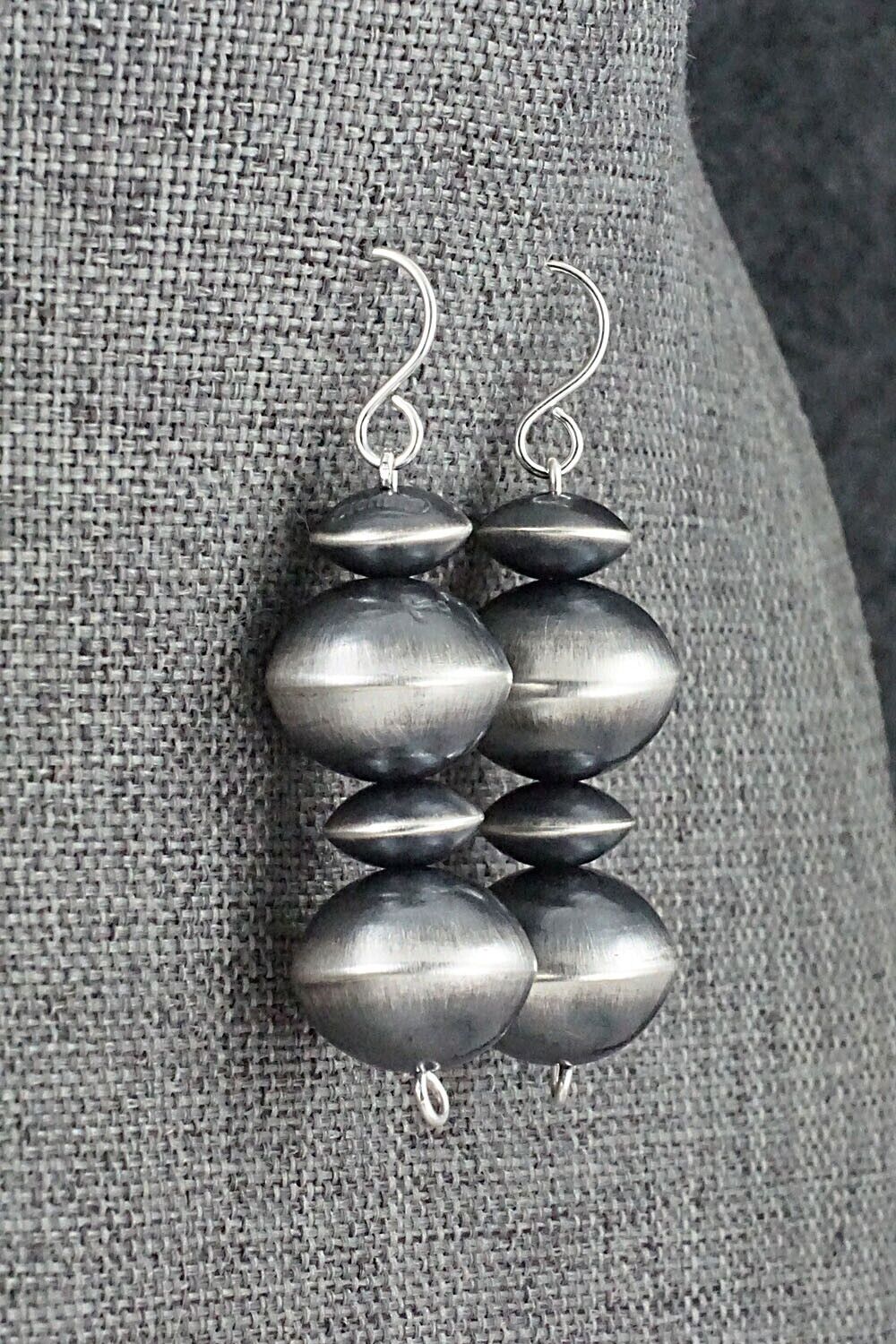 Sterling Silver Navajo Pearl Earrings - Tonisha Haley