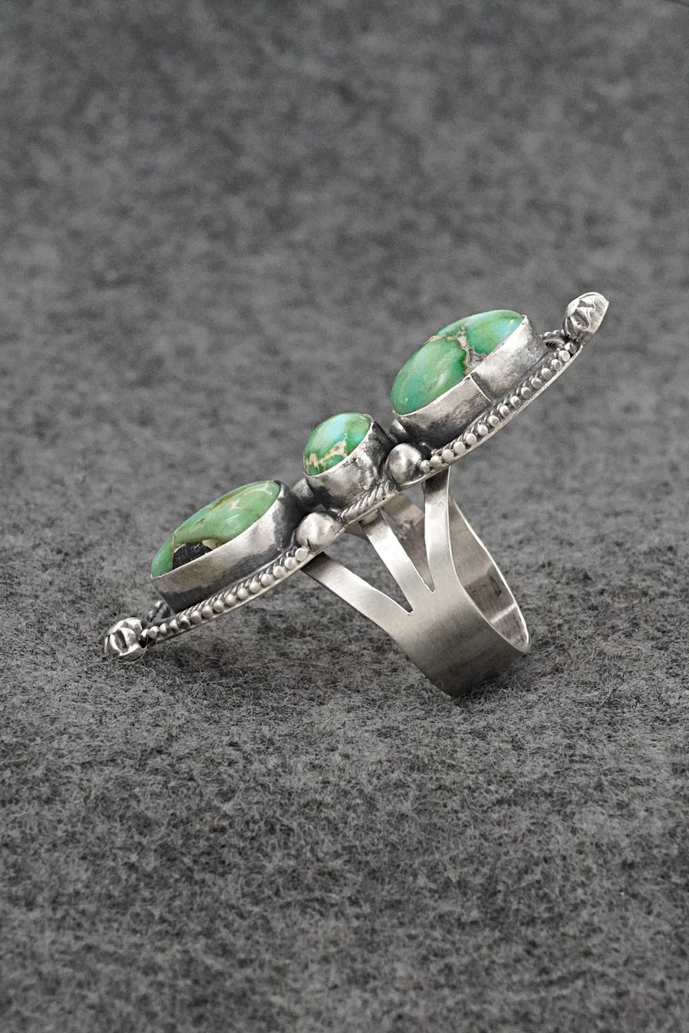 Turquoise & Sterling Silver Ring - Bobby Johnson - Size 9