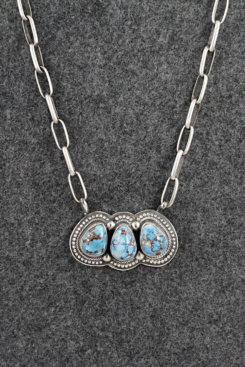 Turquoise & Sterling Silver Necklace - Kathleen Livingston
