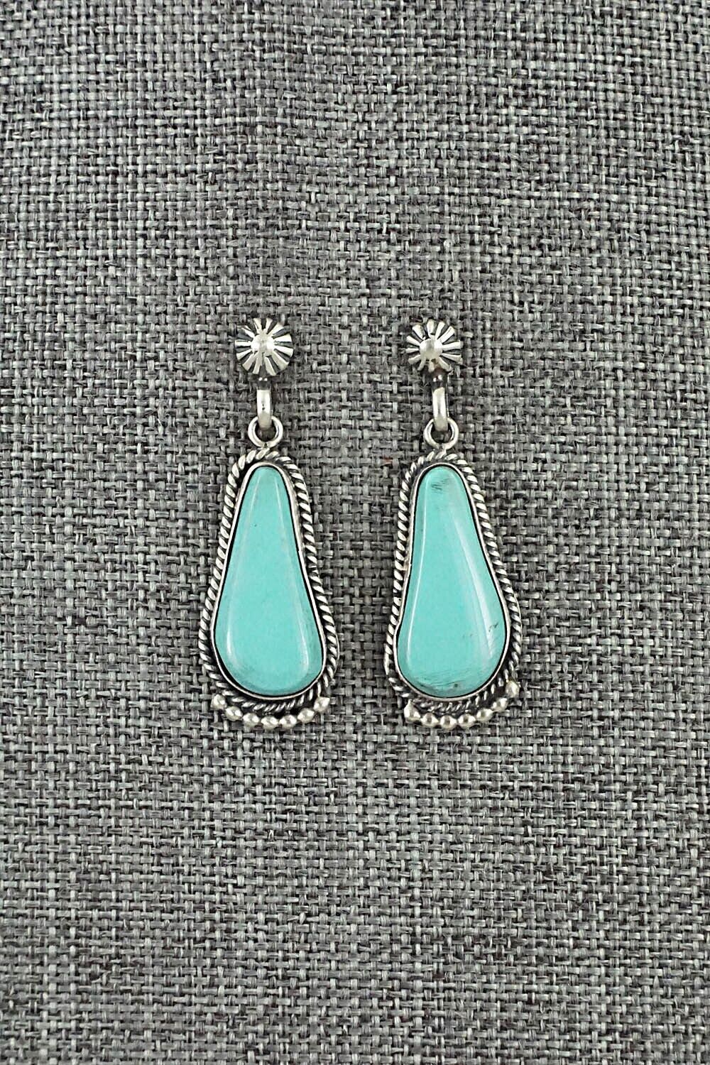 Turquoise & Sterling Silver Earrings - Verley Betone