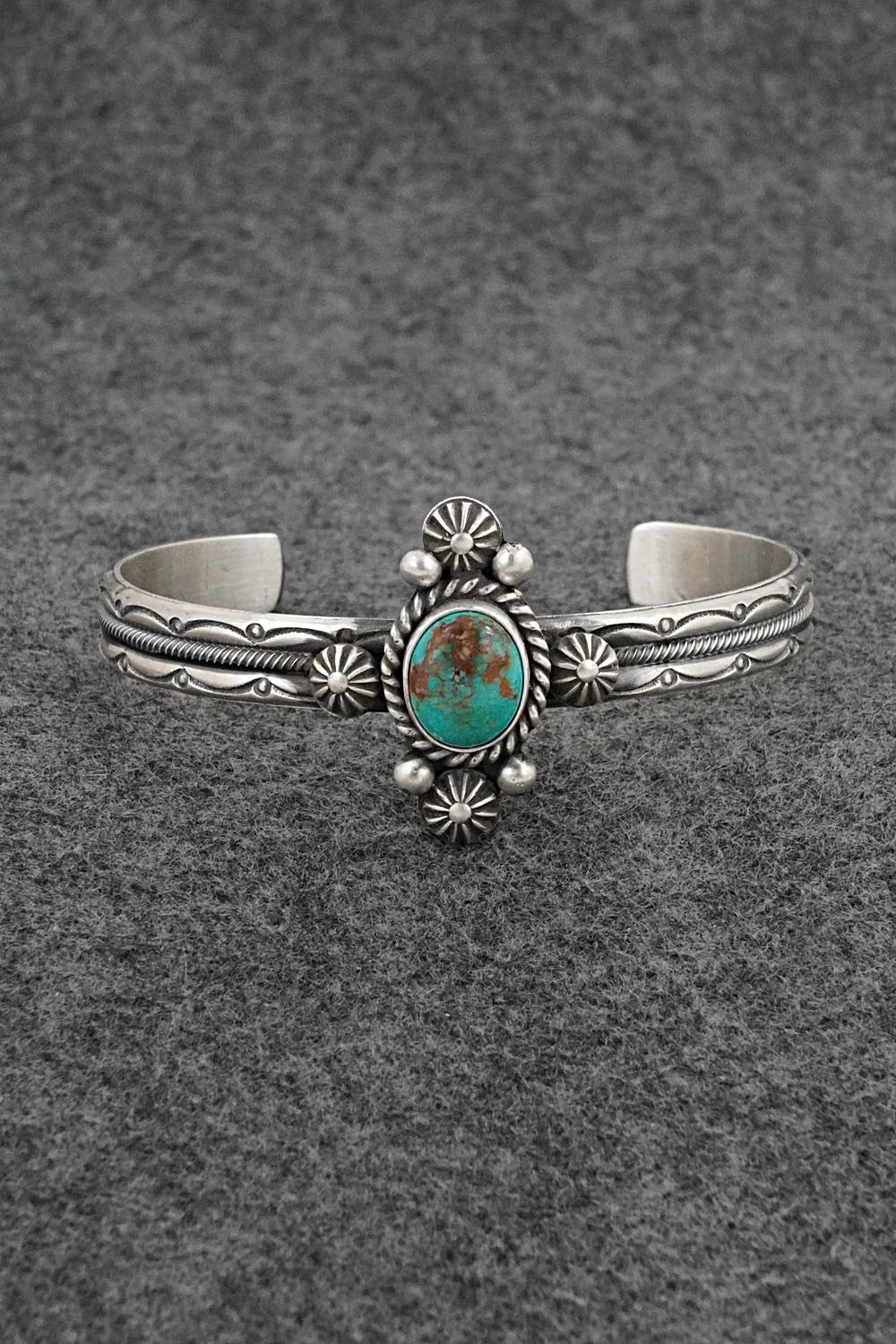 Turquoise & Sterling Silver Bracelet - Michael Calladitto