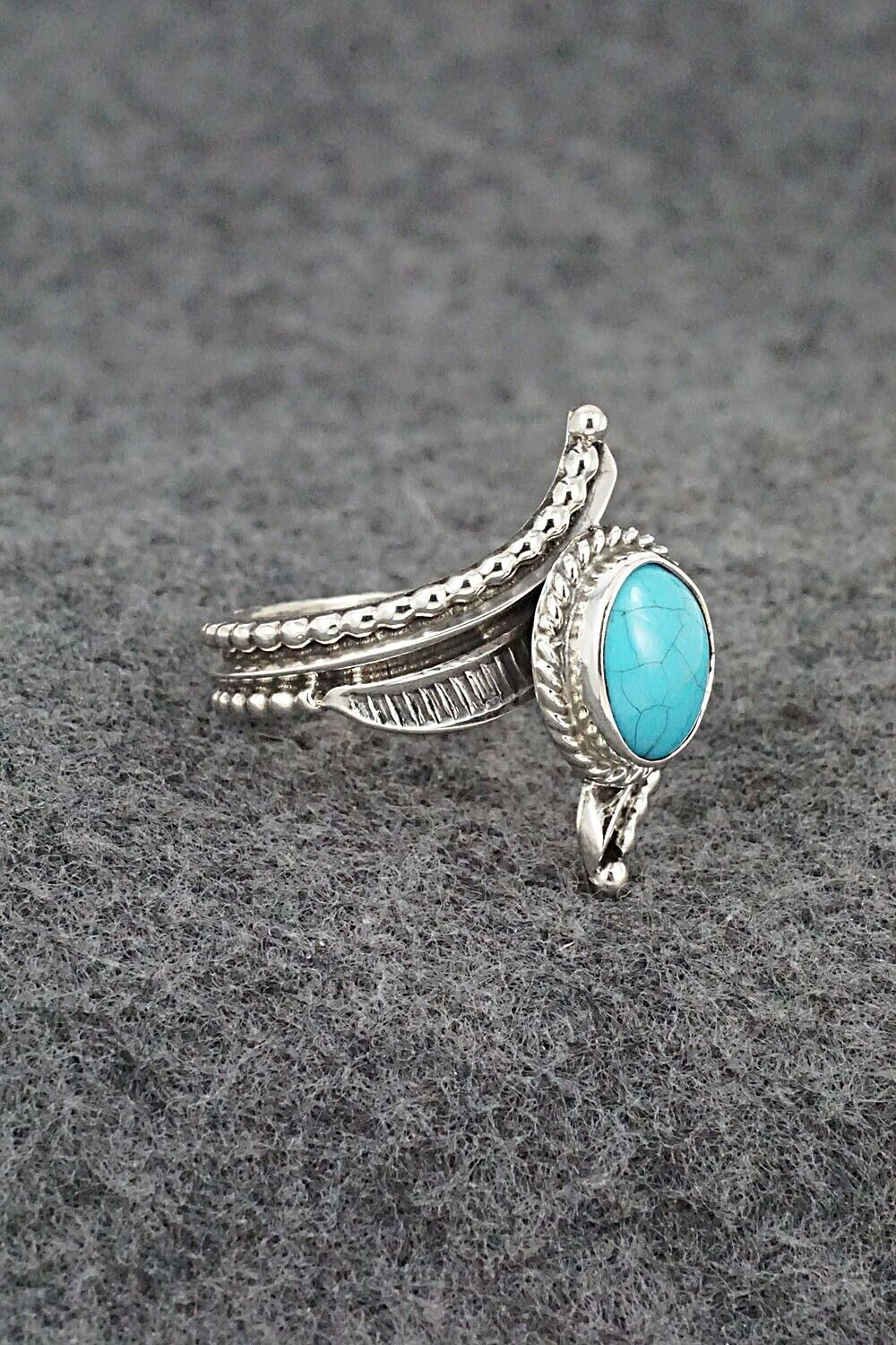 Turquoise & Sterling Silver Ring - Thomas Yazzie - Size 9