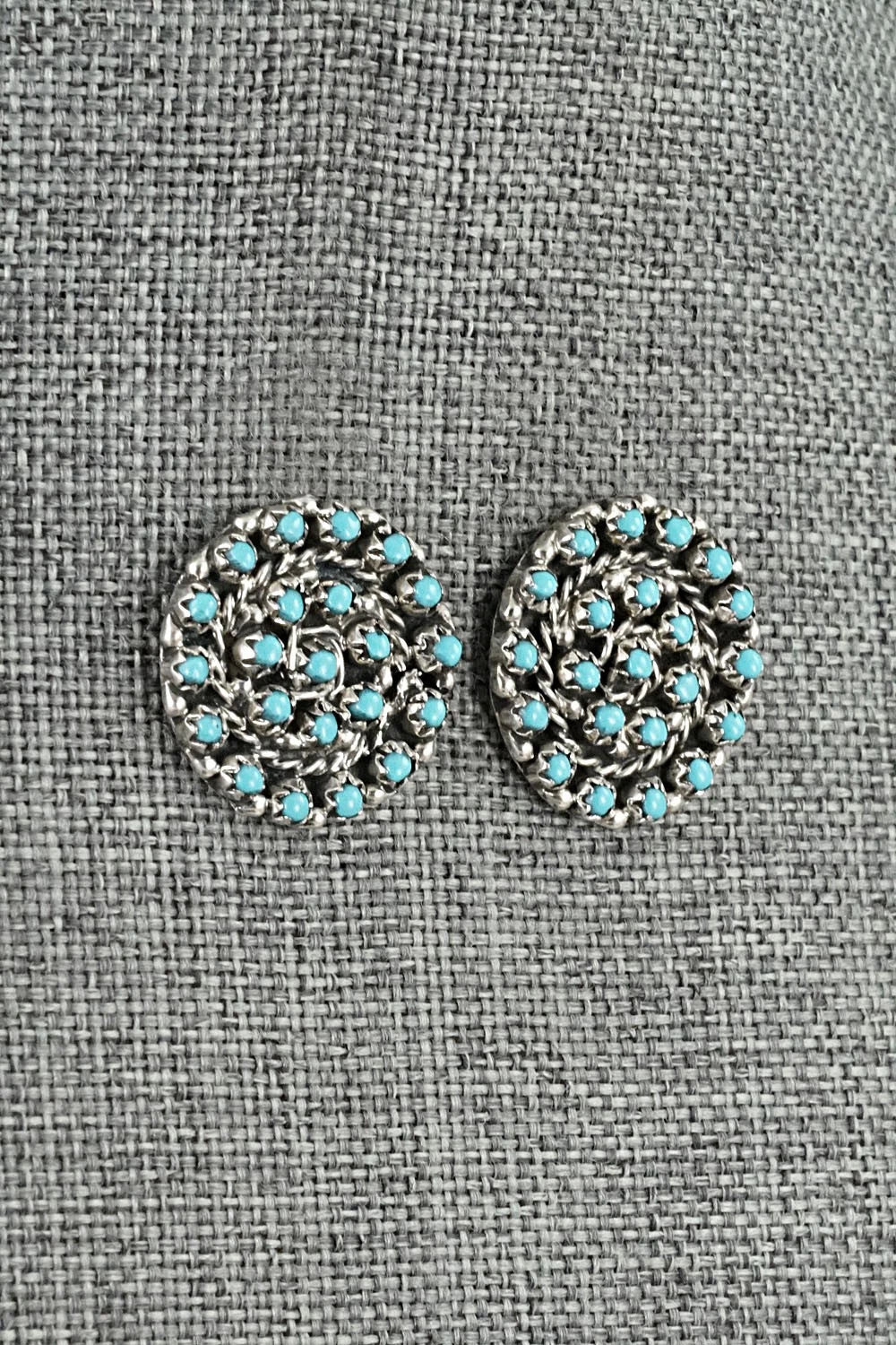 Turquoise & Sterling Silver Earrings - Randy Hooee