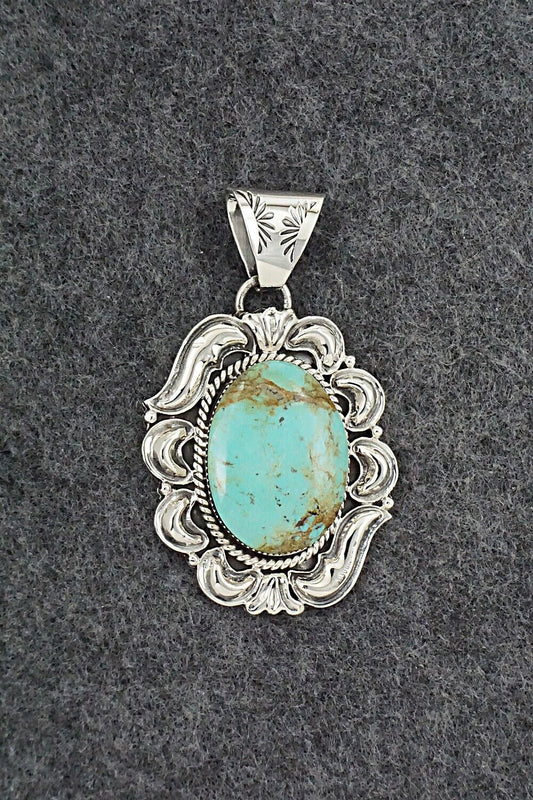 Turquoise & Sterling Silver Pendant - Harold Becenti