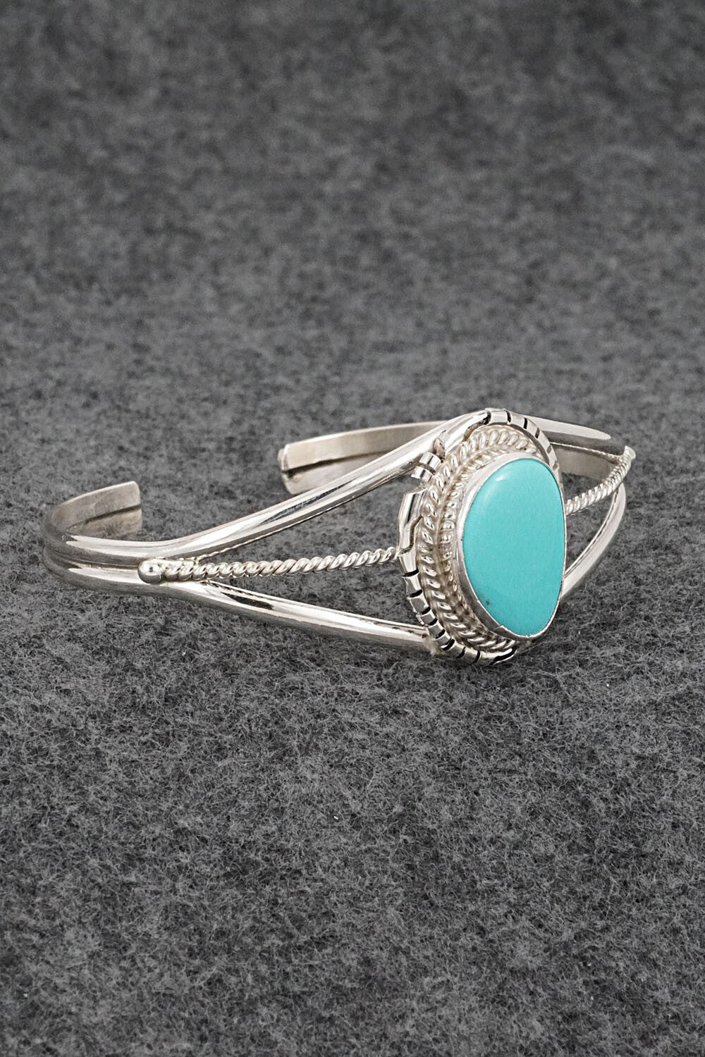 Turquoise & Sterling Silver Bracelet - Peggy Skeets