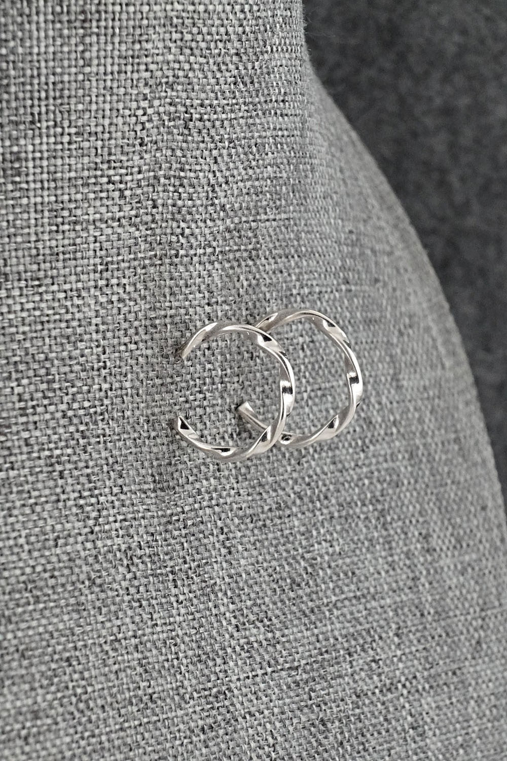 Sterling Silver Hoop Earrings - Elaine Tahe