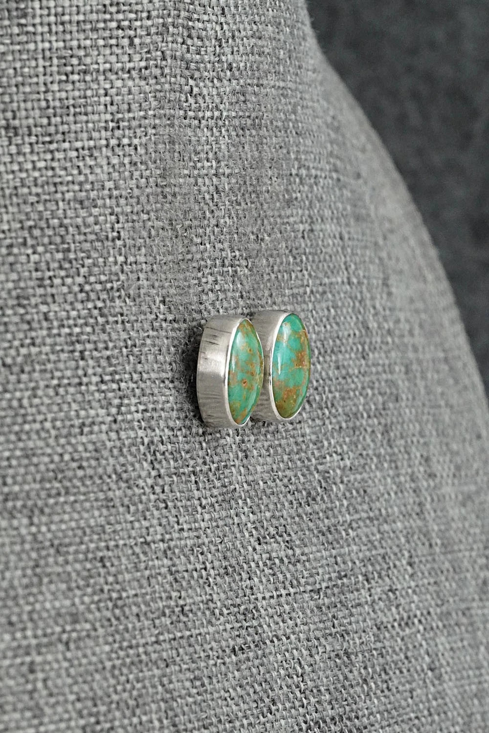 Turquoise & Sterling Silver Earrings - Rosemary Saunders