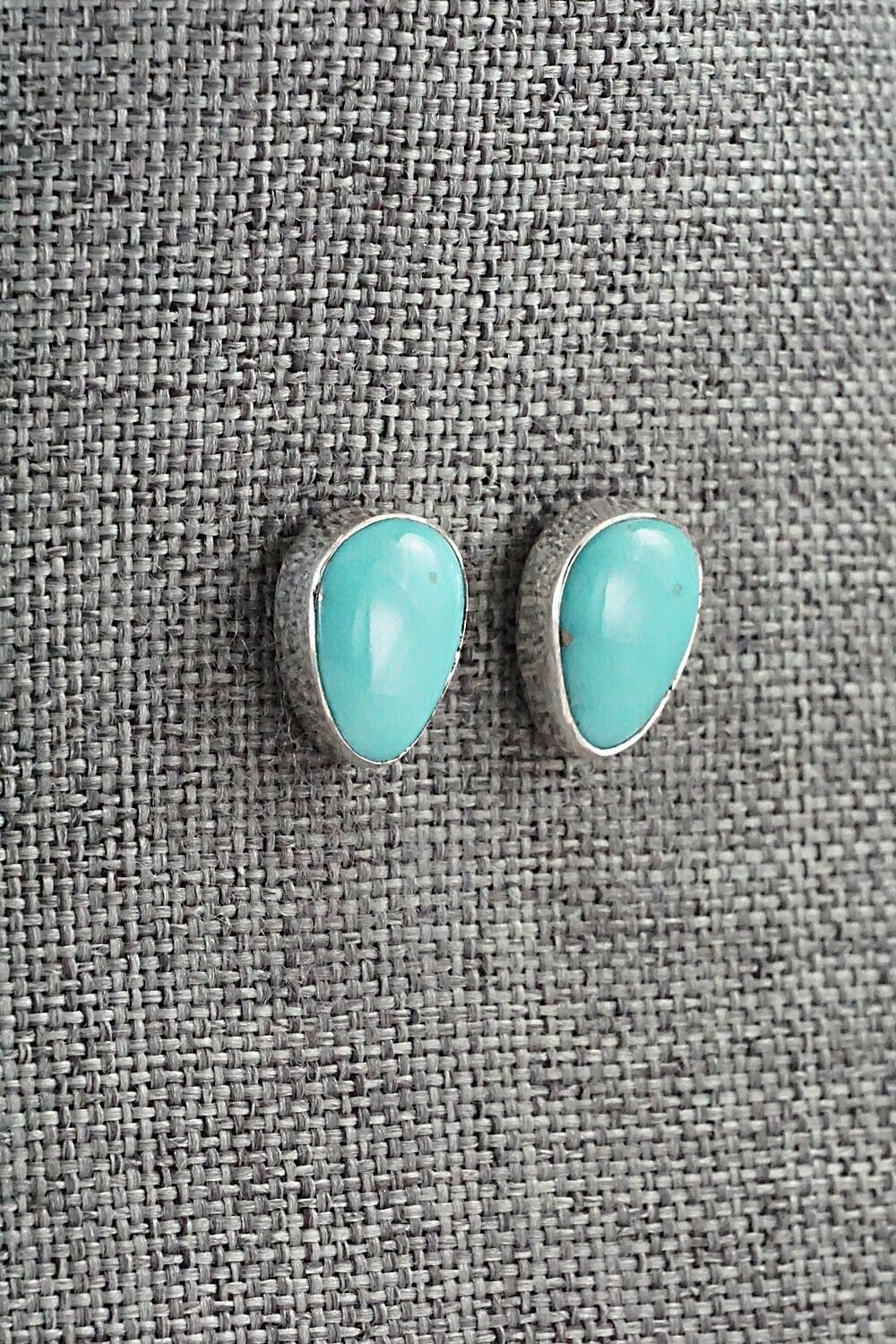 Turquoise & Sterling Silver Earrings - Marco Begaye