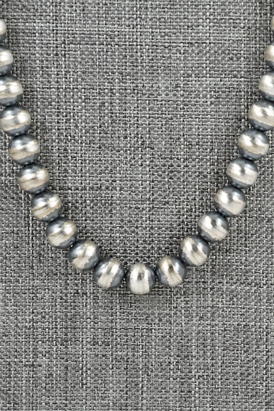 Sterling Silver Navajo Pearl Necklace 22" - Bryannen Halwood