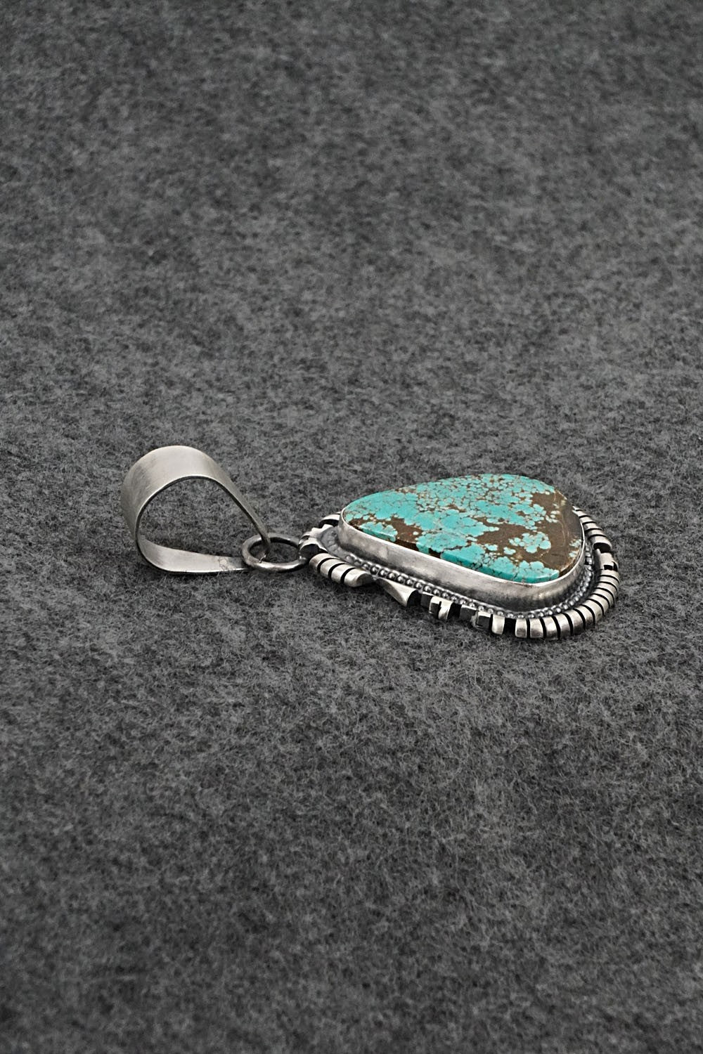 Turquoise & Sterling Silver Pendant - Randy Billy