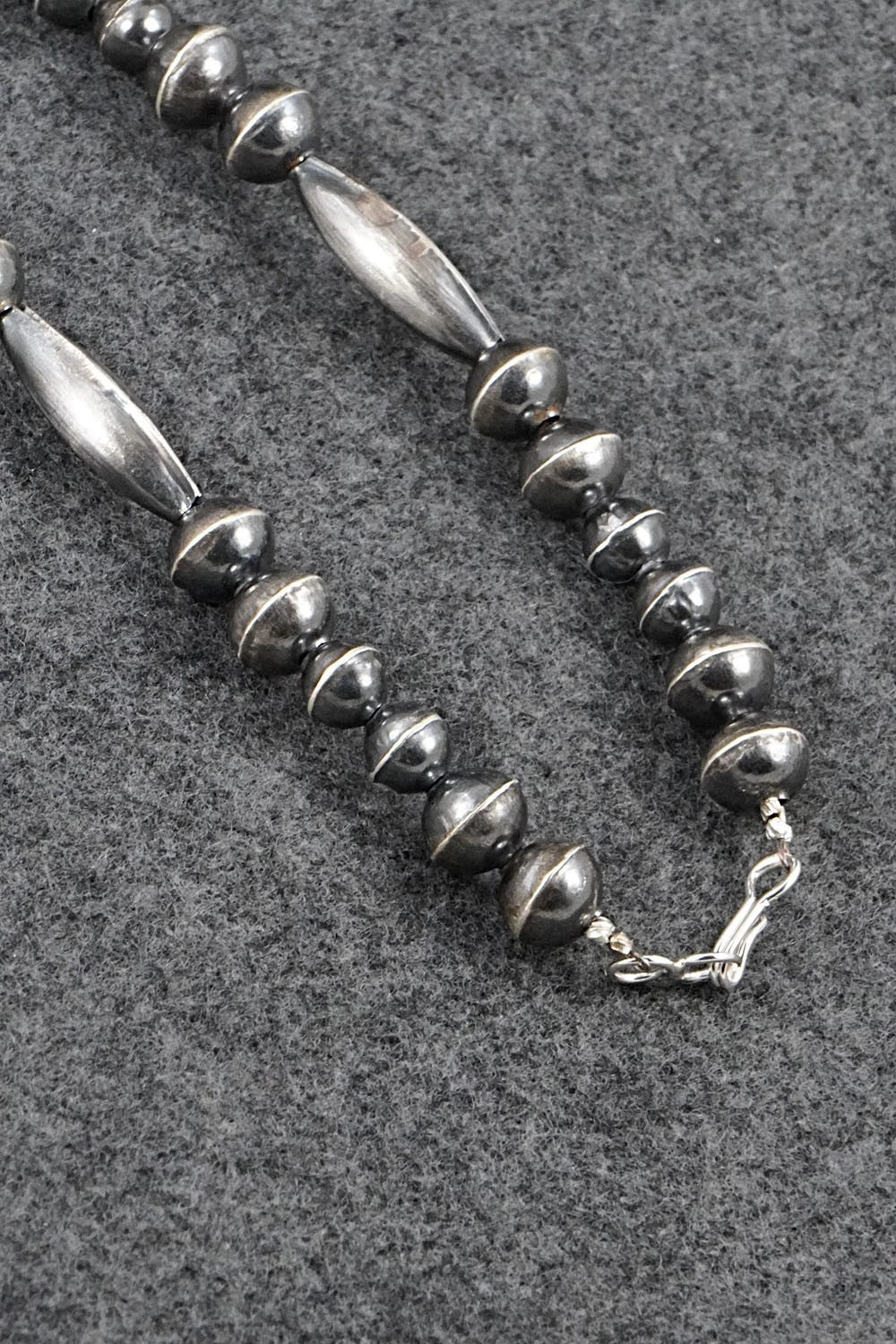 Sterling Silver Navajo Pearl Necklace 20" - Vintage