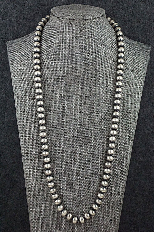 Sterling Silver Navajo Pearl Necklace - Bryannen Halwood