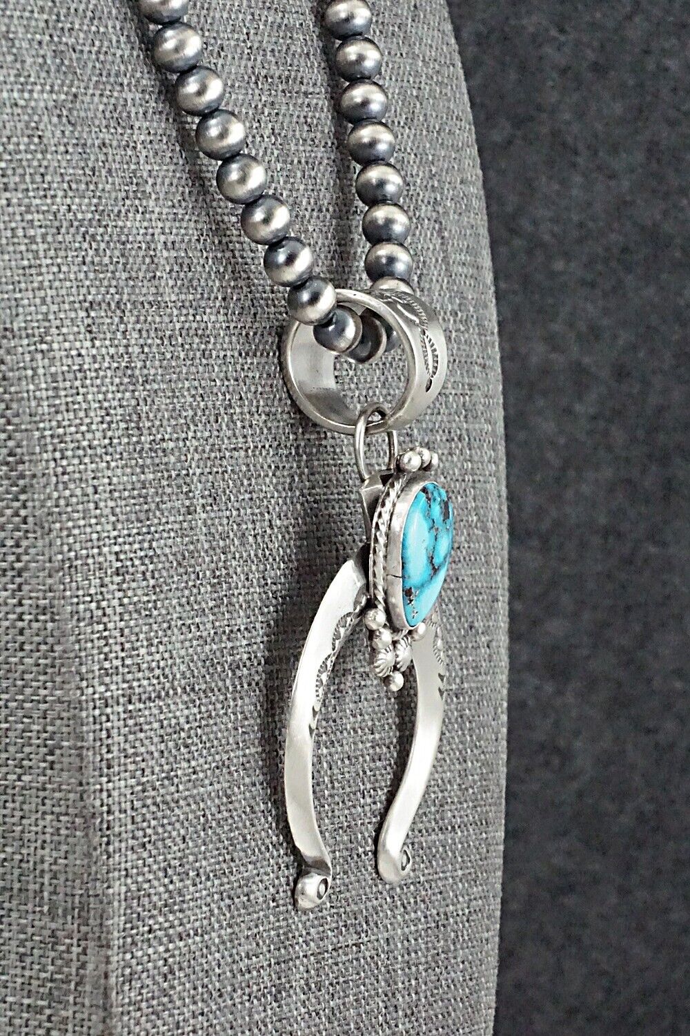 Turquoise & Sterling Silver Necklace - Samuel Yellowhair