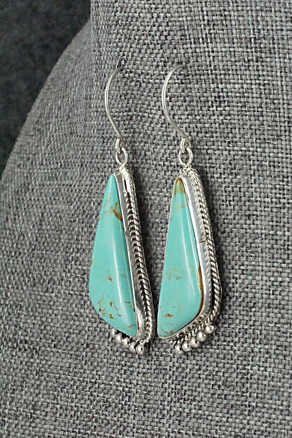 Turquoise & Sterling Silver Earrings - Rena Begay