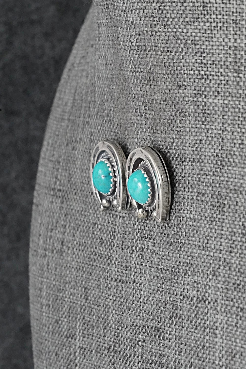 Turquoise & Sterling Silver Earrings - Annette Chiquito