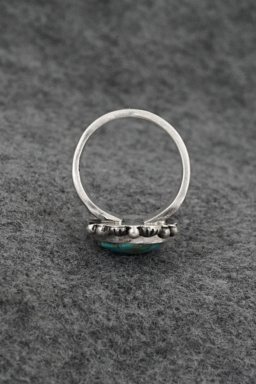 Turquoise & Sterling Silver Ring - Samuel Yellowhair - Size 7
