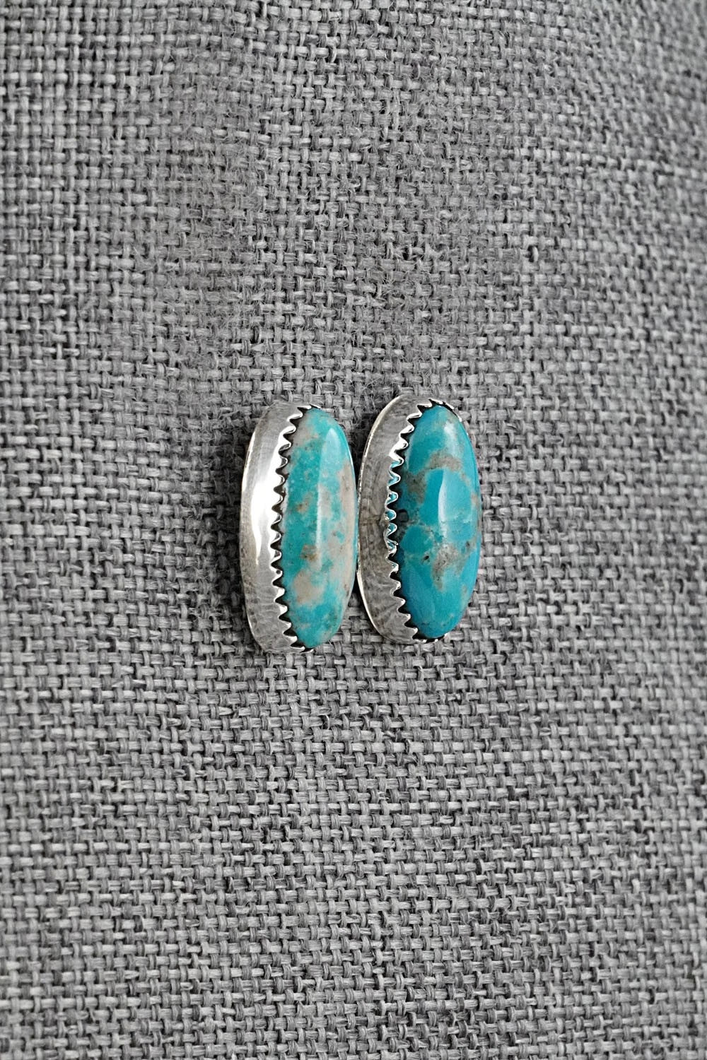 Turquoise & Sterling Silver Necklace and Earrings Set - Murray Hannaweeka